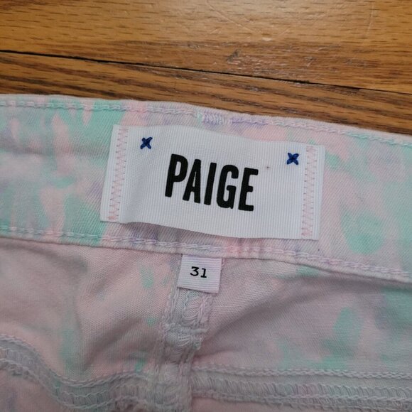 NWT PAIGE | Verdugo Ultra Skinny Mid Rise Patterned Jeans | Sz. 31 - Picture 8 of 11